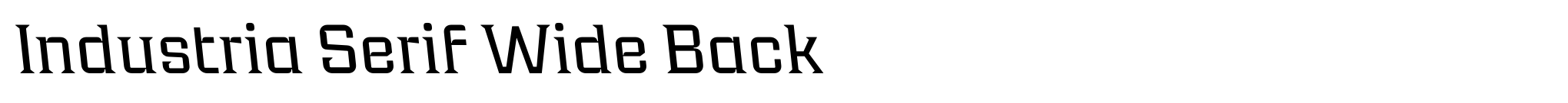 Industria Serif Wide Back image